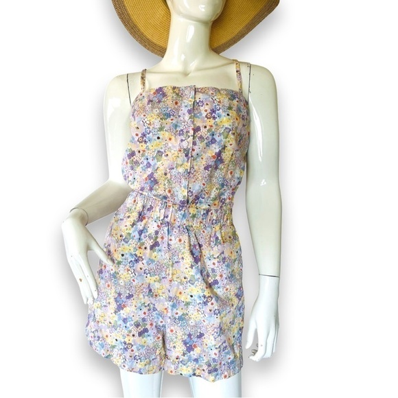 Levi’s floral cotton cinched Romper - Picture 8 of 15